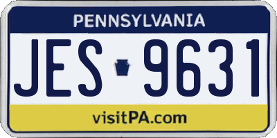PA license plate JES9631