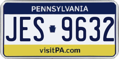 PA license plate JES9632