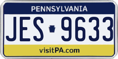 PA license plate JES9633