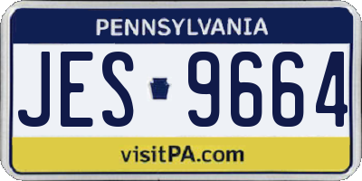 PA license plate JES9664