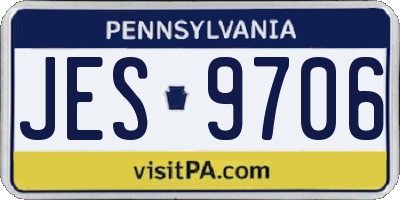 PA license plate JES9706