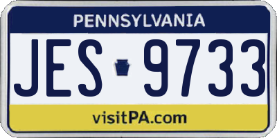 PA license plate JES9733