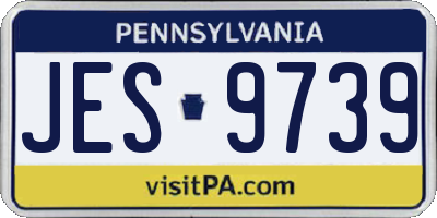 PA license plate JES9739