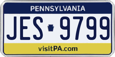 PA license plate JES9799
