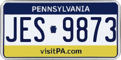 PA license plate JES9873