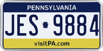 PA license plate JES9884