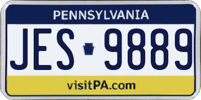 PA license plate JES9889
