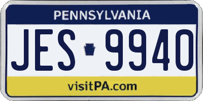 PA license plate JES9940