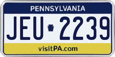 PA license plate JEU2239