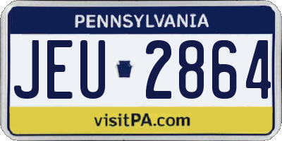 PA license plate JEU2864