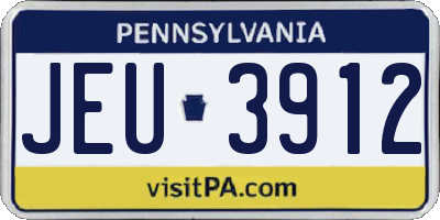 PA license plate JEU3912