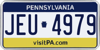 PA license plate JEU4979