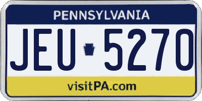PA license plate JEU5270