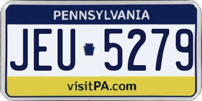 PA license plate JEU5279
