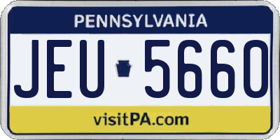 PA license plate JEU5660