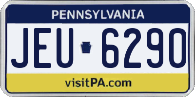PA license plate JEU6290
