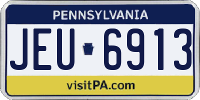 PA license plate JEU6913