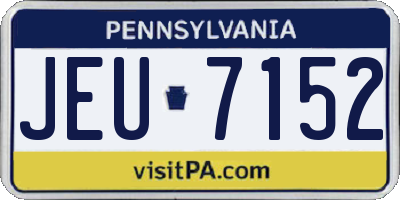 PA license plate JEU7152