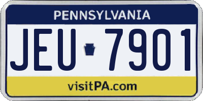 PA license plate JEU7901