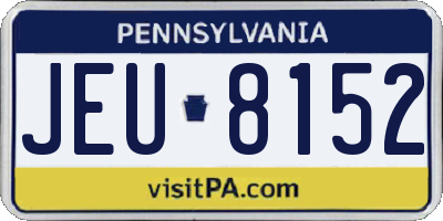 PA license plate JEU8152