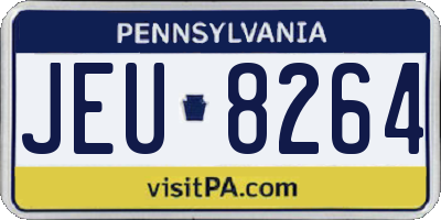 PA license plate JEU8264