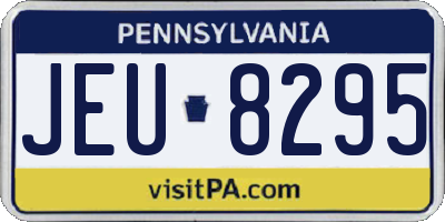 PA license plate JEU8295