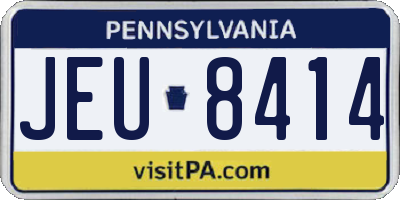 PA license plate JEU8414