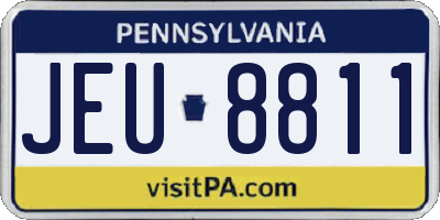 PA license plate JEU8811