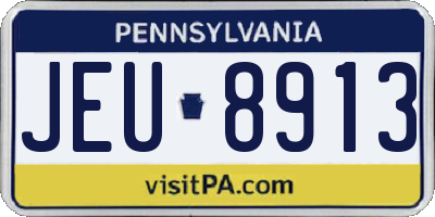 PA license plate JEU8913