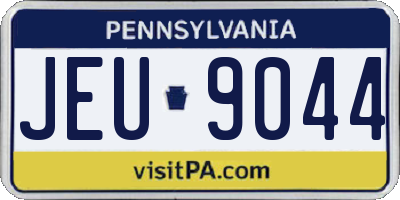 PA license plate JEU9044