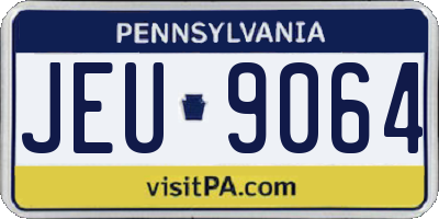 PA license plate JEU9064