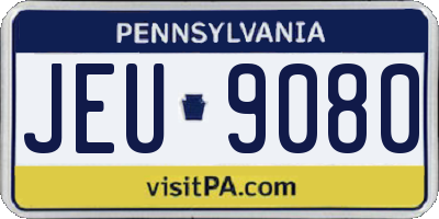 PA license plate JEU9080