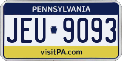 PA license plate JEU9093
