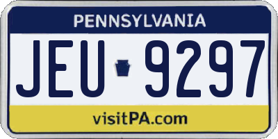 PA license plate JEU9297