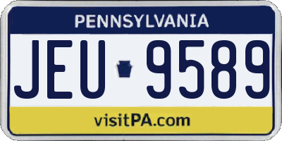 PA license plate JEU9589