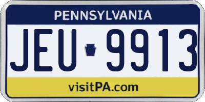 PA license plate JEU9913