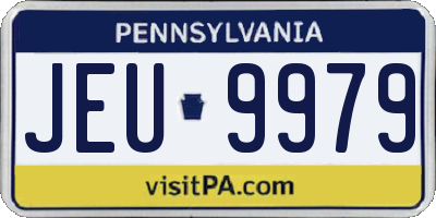 PA license plate JEU9979