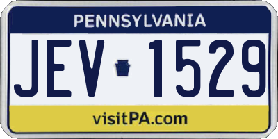 PA license plate JEV1529