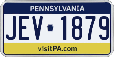 PA license plate JEV1879