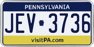 PA license plate JEV3736