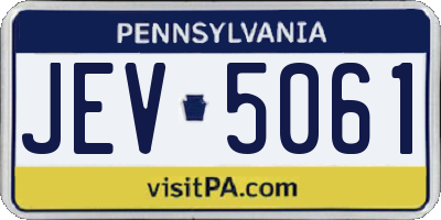 PA license plate JEV5061