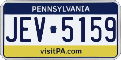 PA license plate JEV5159