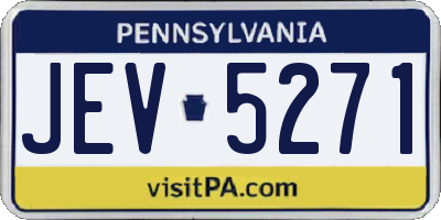 PA license plate JEV5271