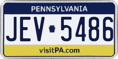 PA license plate JEV5486