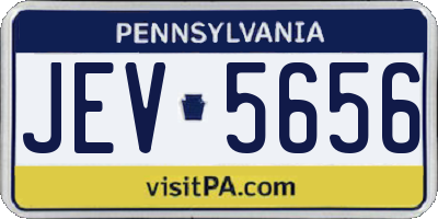 PA license plate JEV5656