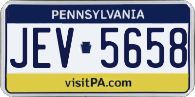 PA license plate JEV5658