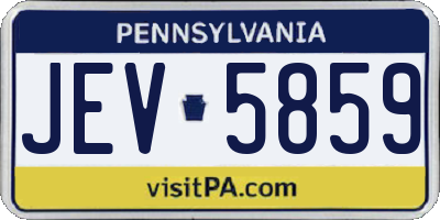 PA license plate JEV5859