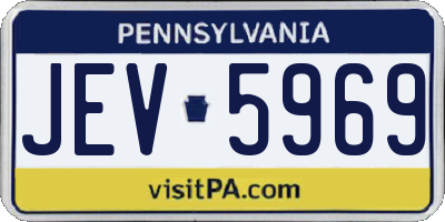 PA license plate JEV5969