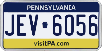 PA license plate JEV6056