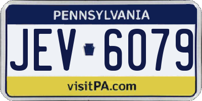PA license plate JEV6079
